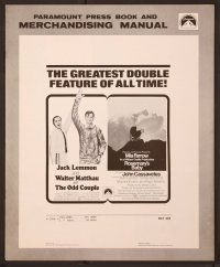2f347 ODD COUPLE/ROSEMARY'S BABY pressbook '69 the greatest and oddest double feature of all time!