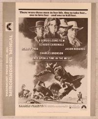 2f355 ONCE UPON A TIME IN THE WEST pressbook '68 Sergio Leone, Cardinale, Fonda, Bronson, Robards
