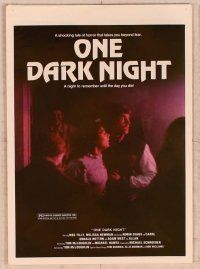 2f356 ONE DARK NIGHT pressbook '82 Meg Tilly, Adam West, a night to remember until you die!