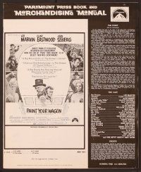 2f365 PAINT YOUR WAGON pressbook '69 singing Clint Eastwood, Lee Marvin & pretty Jean Seberg!
