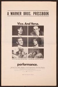 2f375 PERFORMANCE pressbook '70 directed by Nicolas Roeg, Mick Jagger & James Fox trading roles!