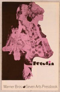 2f380 PETULIA pressbook '68 Richard Lester directed, art of Julie Christie & George C. Scott!