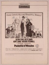 2f388 POCKETFUL OF MIRACLES pressbook '62 Frank Capra, artwork of Glenn Ford, Bette Davis & more!