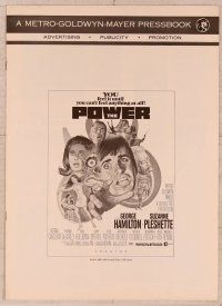 2f392 POWER pressbook '68 George Hamilton, Suzanne Pleshette, sci-fi art by Gray Morrow!