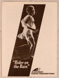 2f417 RIDER ON THE RAIN pressbook '70 Charles Bronson, Marlene Jobert, a mistress? a murderess?