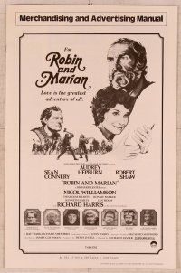 2f420 ROBIN & MARIAN pressbook '76 art of Sean Connery & Audrey Hepburn by Drew Struzan!