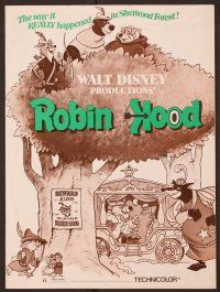 2f421 ROBIN HOOD pressbook '73 Walt Disney's cartoon version, the way it REALLY happened!