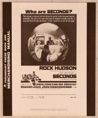2f447 SECONDS pressbook '66 Rock Hudson, Frankenheimer, not for weak sisters or strong stomachs!