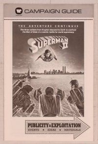 2f486 SUPERMAN II pressbook '81 Christopher Reeve, Terence Stamp, great artwork over New York City!