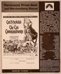 2f495 TEN COMMANDMENTS pressbook R66 Charlton Heston, Yul Brynner, Cecil B. DeMille