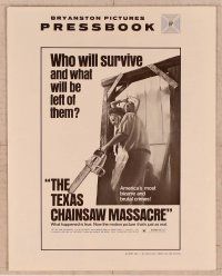 2f497 TEXAS CHAINSAW MASSACRE pressbook '74 Tobe Hooper cult classic slasher horror!