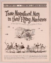 2f510 THOSE MAGNIFICENT MEN IN THEIR FLYING MACHINES pressbook '65 great wacky early airplanes!