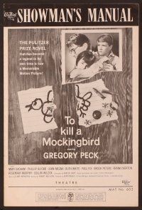 2f518 TO KILL A MOCKINGBIRD pressbook '62 Gregory Peck, from Harper Lee's classic novel!