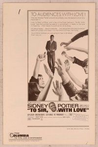 2f519 TO SIR, WITH LOVE pressbook '67 Sidney Poitier, Lulu, directed by James Clavell!