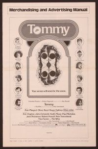 2f522 TOMMY pressbook '75 The Who, Roger Daltrey, rock & roll, cool mirror image!