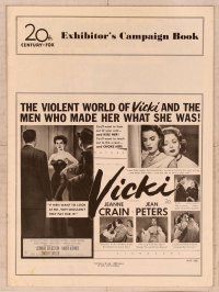 2f542 VICKI pressbook '53 if men want to look at bad girl Jean Peters, she'll make them pay for it!