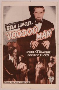 2f545 VOODOO MAN pressbook R50s wonderful images of Bela Lugosi, John Carradine, George Zucco