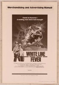 2f554 WHITE LINE FEVER pressbook '75 Jan-Michael Vincent, cool truck crash artwork!
