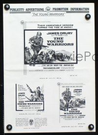 2f567 YOUNG WARRIORS pressbook '67 James Drury, Steve Carlson, cool WWII soldier images!