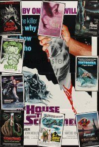 2g005 LOT OF 49 HORROR/SCI-FI ONE-SHEETS lot '67 - '90 House that Screamed, The Blob, Robocop +more!