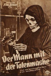 2g170 CRIMSON GHOST Chap1 German program '53 serial, cool images of the villain in skeleton outfit!