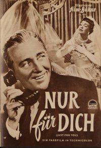 2g188 JUST FOR YOU German program '53 many different images of Bing Crosby & Jane Wyman!