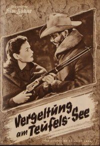 2g211 SECRET OF CONVICT LAKE German program '53 many different images of Gene Tierney with rifle!