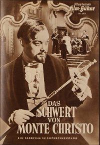 2g218 SWORD OF MONTE CRISTO German program '53 George Montgomery in Alexandre Dumas adaptation!