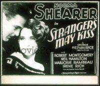 2g156 STRANGERS MAY KISS glass slide '31 c/u of sexy elegant Norma Shearer & Neil Hamilton!