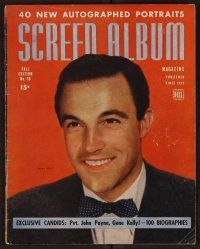 2g091 SCREEN ALBUM magazine Fall Edition 1944 great smiling portrait of Gene Kelly in bowtie!