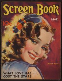 2g064 SCREEN BOOK magazine March 1932 wonderful art of sexy Marian Marsh by Martha Sawyer!