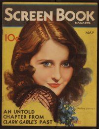 2g066 SCREEN BOOK magazine May 1932 wonderful art of Barbara Stanwyck by Martha Sawyer!