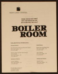 2g251 BOILER ROOM presskit '00 Giovanni Ribisi, Vin Diesel, welcome to the American dream!