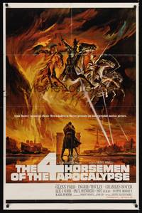 2h009 4 HORSEMEN OF THE APOCALYPSE 1sh '61 really cool artwork by Reynold Brown!