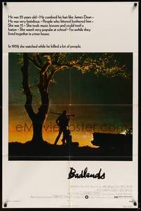 2h060 BADLANDS 1sh '74 Terrence Malick's cult classic, Martin Sheen & Sissy Spacek!