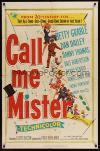 2h127 CALL ME MISTER 1sh '51 Betty Grable, Dan Dailey, big-time good-time show of the year!