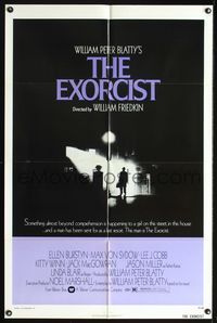 2h267 EXORCIST 1sh '74 William Friedkin, Max Von Sydow, horror classic from William Peter Blatty!