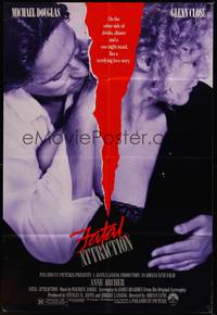 2h281 FATAL ATTRACTION 1sh '87 Michael Douglas, Glenn Close, a terrifying love story!