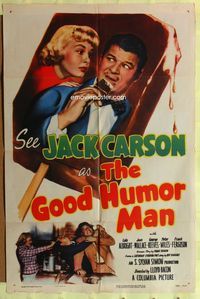 2h330 GOOD HUMOR MAN 1sh '50 great image of Jack Carson eating ice cream bar & Lola Albright