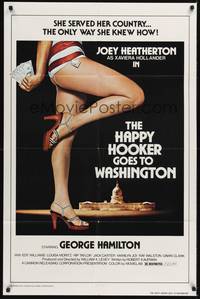 2h361 HAPPY HOOKER GOES TO WASHINGTON 1sh '77 Joey Heatherton serves the only way she knows!