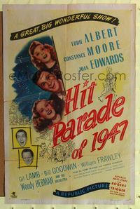 2h384 HIT PARADE OF 1947 1sh '47 Eddie Albert, Woody Herman, a great big wonderful show!