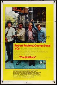 2h390 HOT ROCK int'l 1sh '72 Robert Redford, George Segal, cool cast portrait on the street!