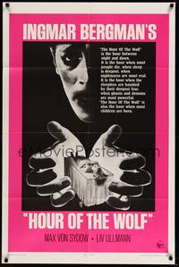 2h392 HOUR OF THE WOLF 1sh '68 directed by Ingmar Bergman, Liv Ullmann!
