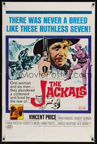 2h430 JACKALS 1sh '67 Vincent Price plundering in South Africa with ruthless companions!