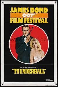 2h431 JAMES BOND 007 FILM FESTIVAL style B 1sh '75 Sean Connery w/sexiest girl, Thunderball!