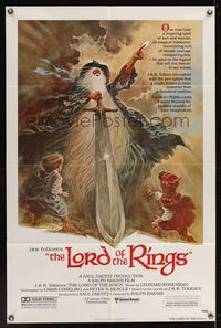 2h497 LORD OF THE RINGS 1sh '78 J.R.R. Tolkien classic, Bakshi, Tom Jung fantasy art!