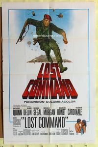 2h500 LOST COMMAND 1sh '66 Terpning art of commando Anthony Quinn in Algeria!
