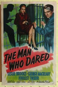 2h532 MAN WHO DARED 1sh '46 John Sturges directed, George Macready & pretty Leslie Brooks!