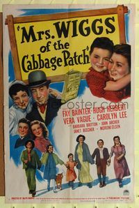 2h580 MRS. WIGGS OF THE CABBAGE PATCH 1sh '42 Fay Bainter, Hugh Herbert & their kids!