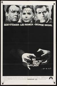 2h618 NO WAY TO TREAT A LADY 1sh '68 Rod Steiger, Lee Remick & George Segal!